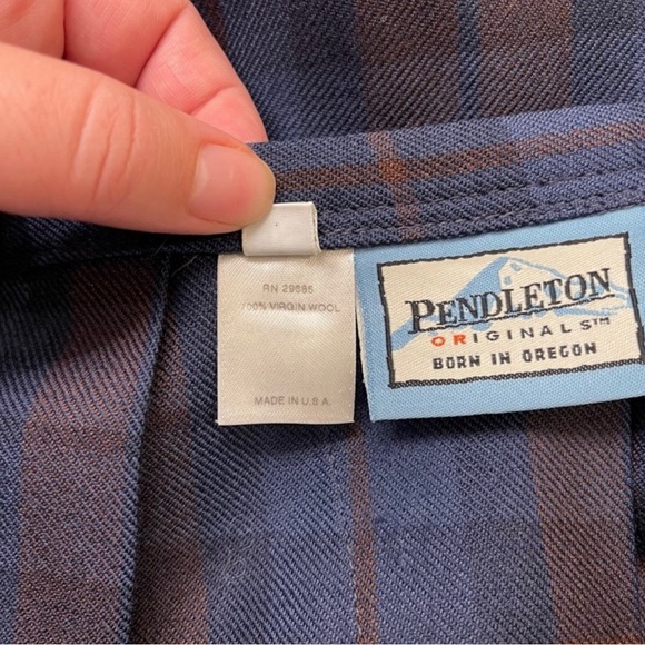 Pendleton 100% Wool Made In USA Plaid Skirt Size 12 - Picture 4 of 4